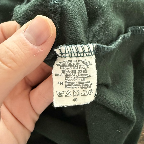 Brandy Melville Shirt Women size Small S OSFM Green Floral Top - Picture 6 of 6